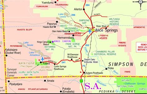 alice springs hotel map